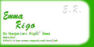 emma rigo business card